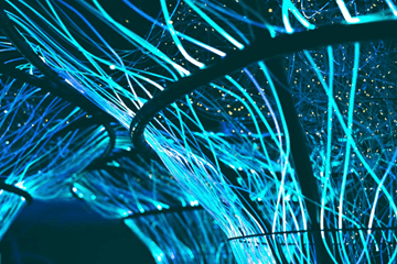 Abstract representation of BGP routing paths in an enterprise network